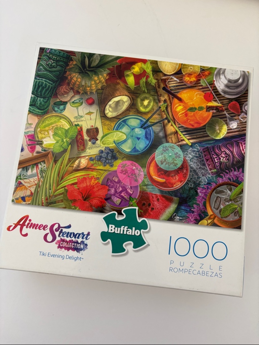 Aimee Stewart Tiki Evening Delight 1000 Pc Jigsaw Puzzle Buffalo Games Tropical